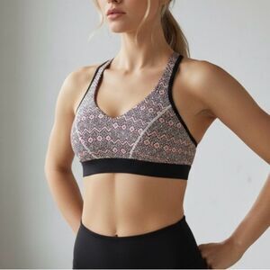 Victoria's Secret VSX Geometric Print Sports Bra Waterproof Size Small